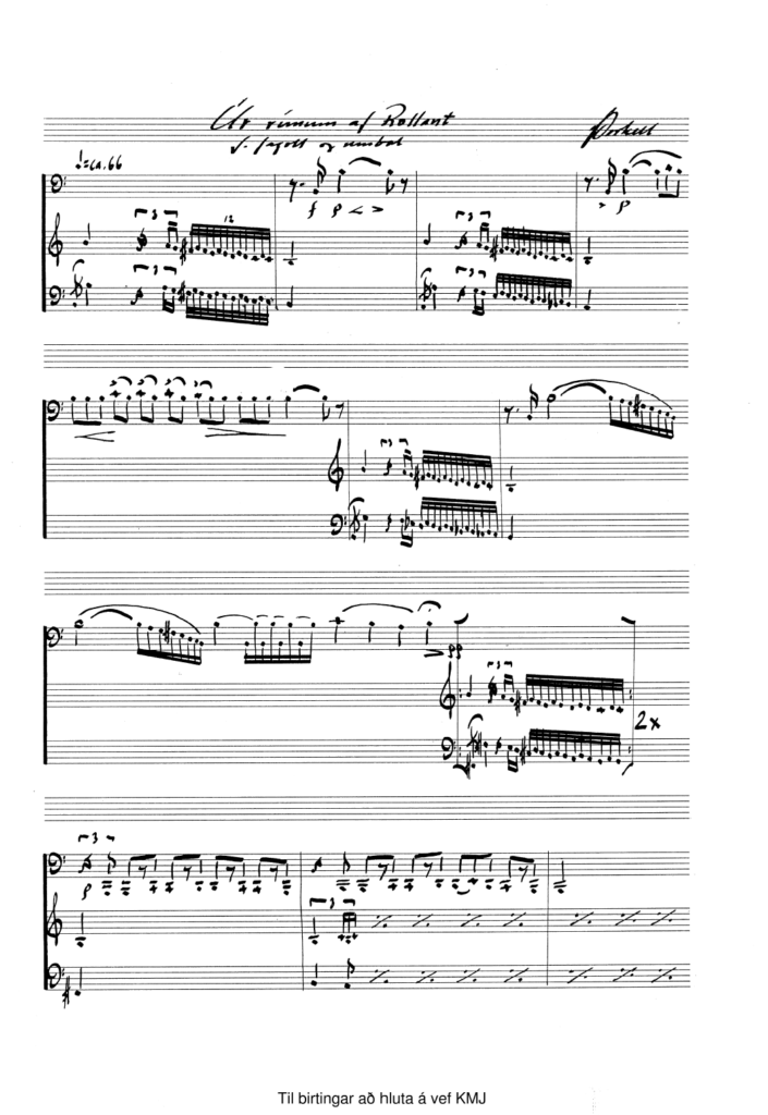 Sample page of The Adventures of Rollant for bassoon and harpsichord